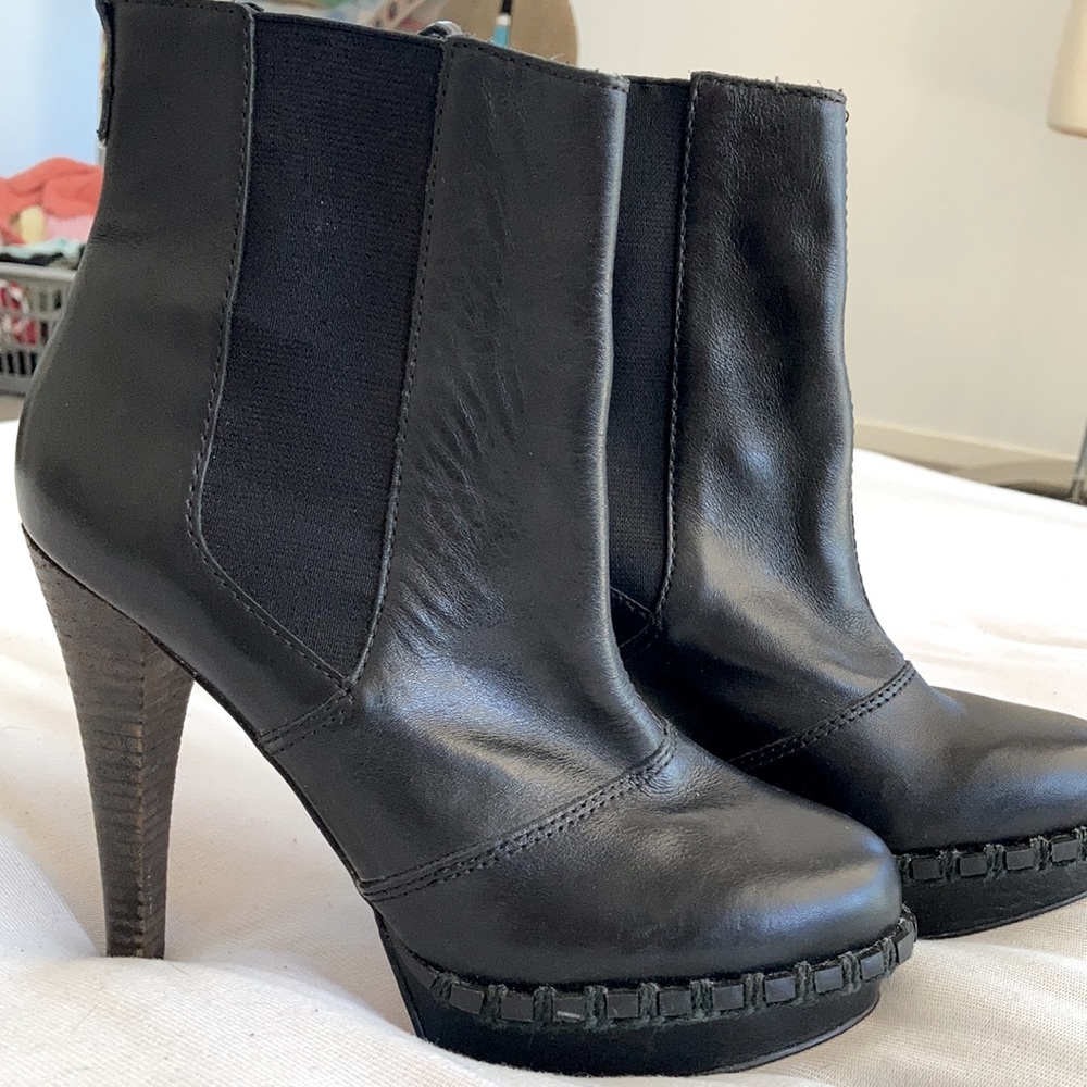 Hardcore RMK stiletto ankle boots.♠️Pull on, Elasticated ankles SIZE 7.5 - Picture 3 of 9